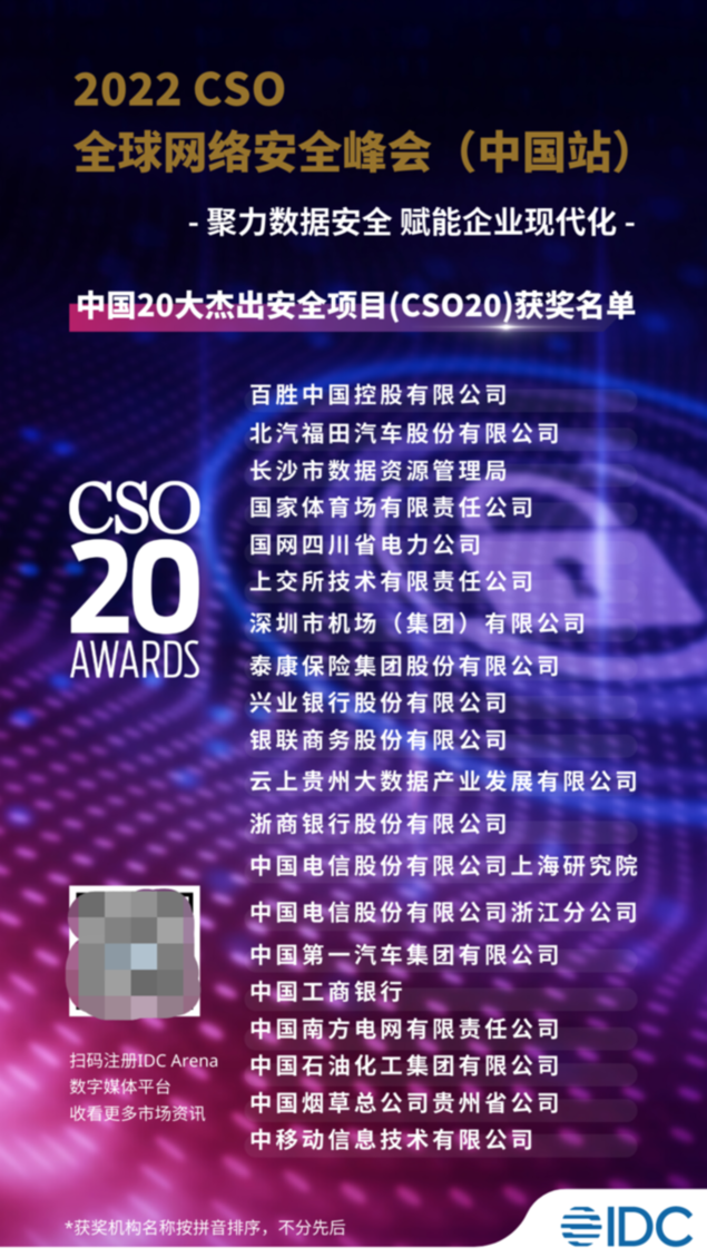 IDC：谱写安全新曲，2022 CSO全球网络安全峰会（中国站）隆重开幕！
