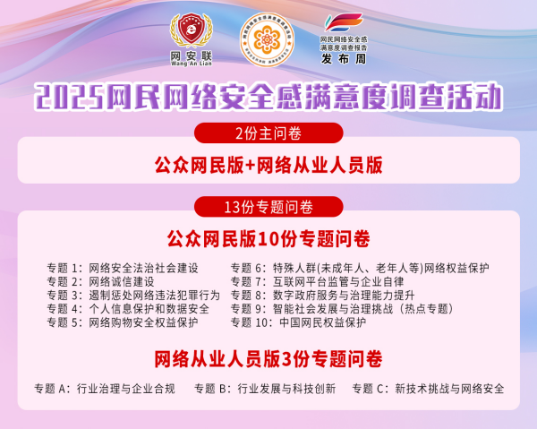 2025网民网络安全感满意度调查活动启动