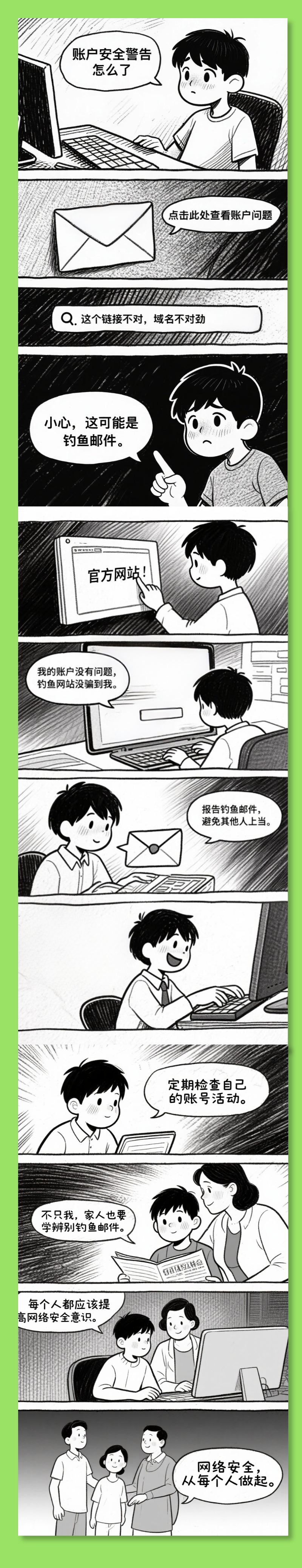 AI漫画丨钓鱼邮件勿点击